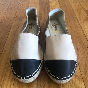 Color Block Espadrille Flats (Never Worn)